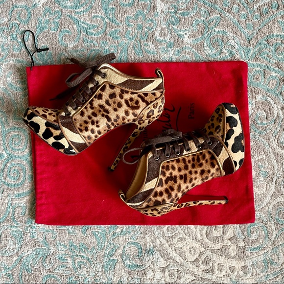 ❤️CHRISTIAN LOUBOUTIN❤️ Leopard Print Booties - Picture 5 of 14